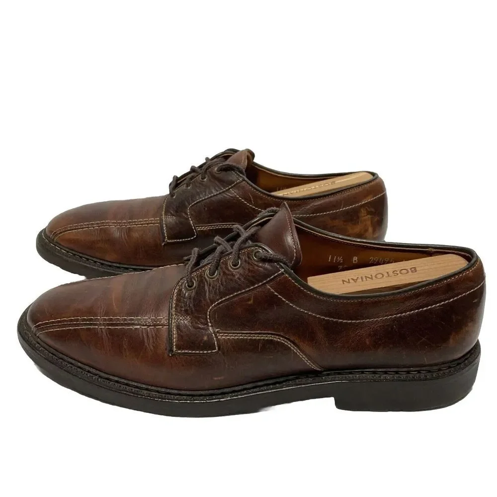 Allen Edmonds Mapleton Brown Leather Lace Up Derby Dress Shoes Men's Size 11.5 B